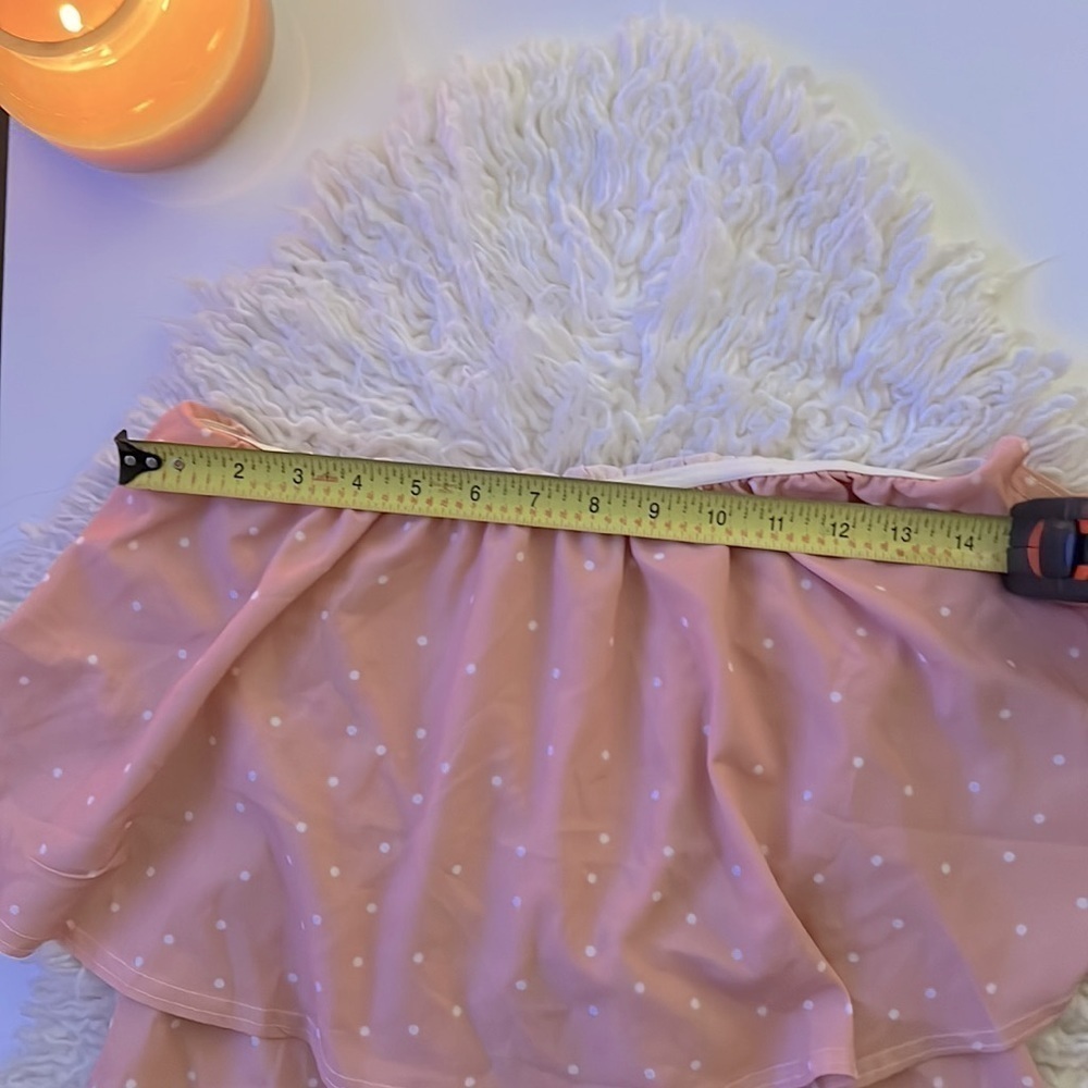 Super cute Private Label Peach Polka Dot Romper! Sz S ππβοΈπ - Picture 16 of 17